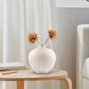Nordic White Ceramic Vase for Fresh or Dried Flowers - Minimalist Living Room Decor