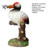 Fade Resistant Garden Animal Decor Resin Red-Crowned Bird Figurines, Realistic Statues with Rock Base, Mini Landscape Micro Ornaments for Tea