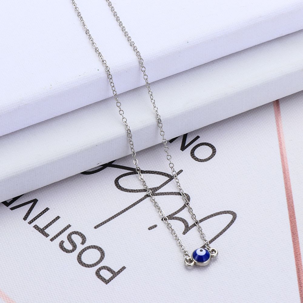 Olycksöga Hänge Halsband Dam Mode Smycken Nyckelben