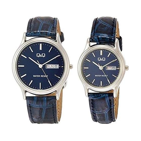 

[Citizen Q&Q] Pair Watch Light Waterproof Cheap Citizen Men s Women s Blue A204A205-302 Watch [Domestic Genuine Product]