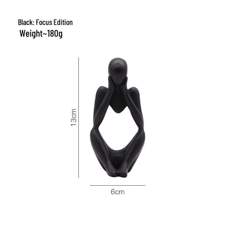 Nordic Luxury Abstract Figurine Tabletop Decor - Mini Shape Handcrafted Art.