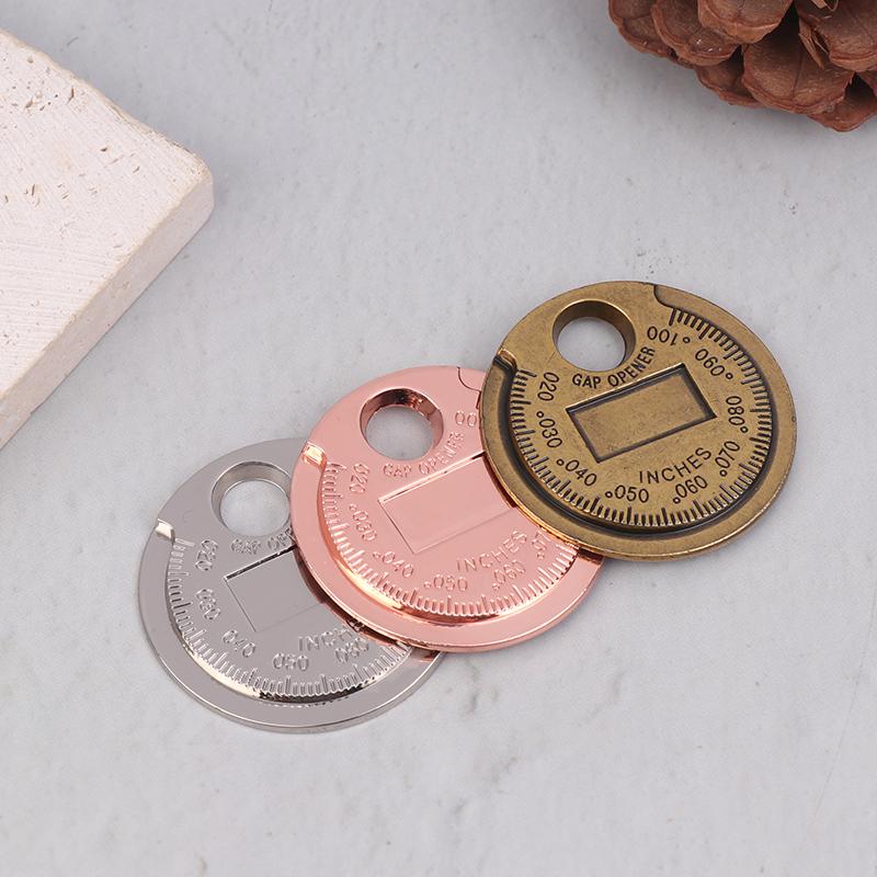 Coin- Type 0.6-2.4Mm 0.02-0.10 Inch Spark Plug Gap Gauge Measurement Tool Range Spark Plug Gage Caliber Measuring Tool