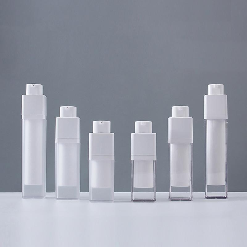 15Ml 30Ml 50Ml Airless Pump Rotate Cosmetic Container Frosted Double-Layer Thickened Square Lotion Empty Airless Bottle