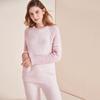 Soft Glutinous beyond Imagination Heattech Men's and Women's Couple Pajamas Women's Autumn and Winter Long Sleeves Homewear Suit Two-piece Set Men's