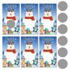Christmas Party Cartoon Snowman Christmas Tree DIY Raffle Scratch Card Game Card Set