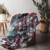 Velvet Floral Snake Print Throw Blanket Luxurious Soft Cozy Bed Sofa Decorative Throw Blanket Gift for Women Girls