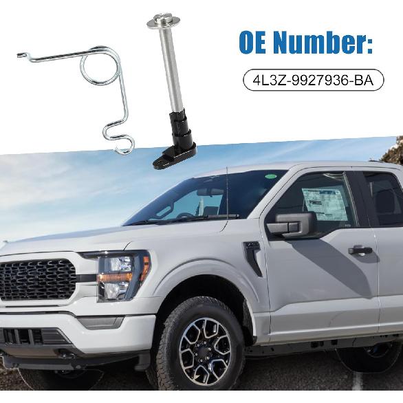 

Fuel Door Hinge Pin Kits Filler Neck Housing Cover 4L3Z-9927936-BA with Spring for Ford F-150 2009-2014 Stainless Steel Iron Black