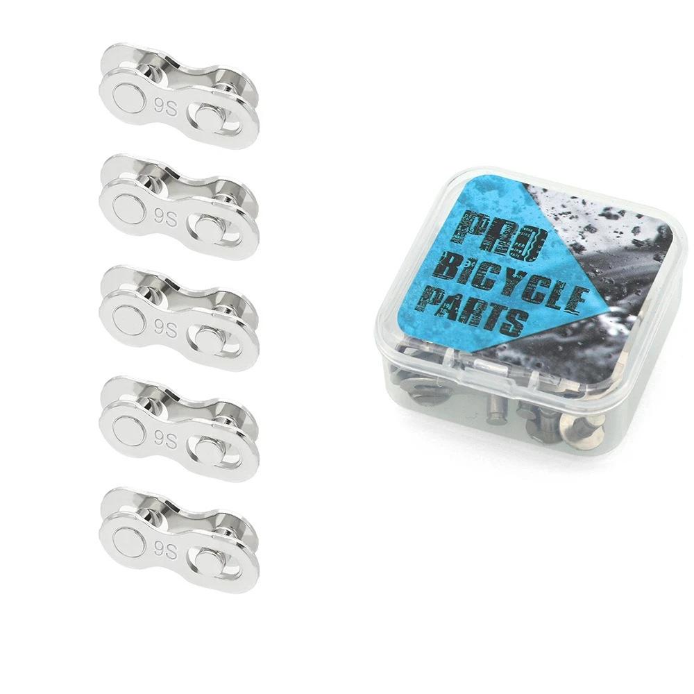 5 Pair Bicycle Chain Link Connector Joints Buttons Cycling Speed Quick Master Links For Mountain Bike 6/7/8/9/10/11/12S