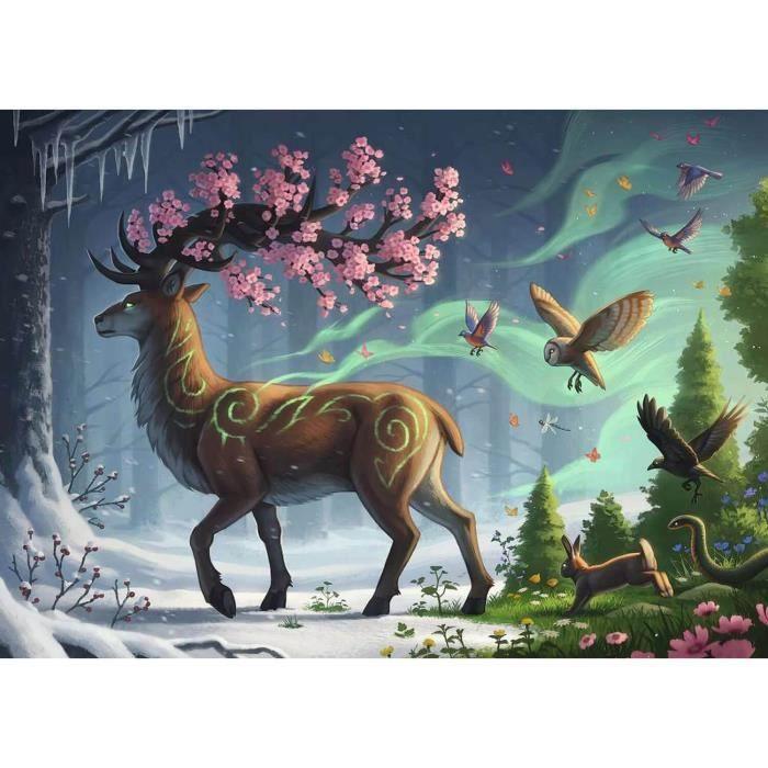 Puzzle 1000 pièces - ravensburger - le cerf du printemps - animaux - adulte - coloris unique