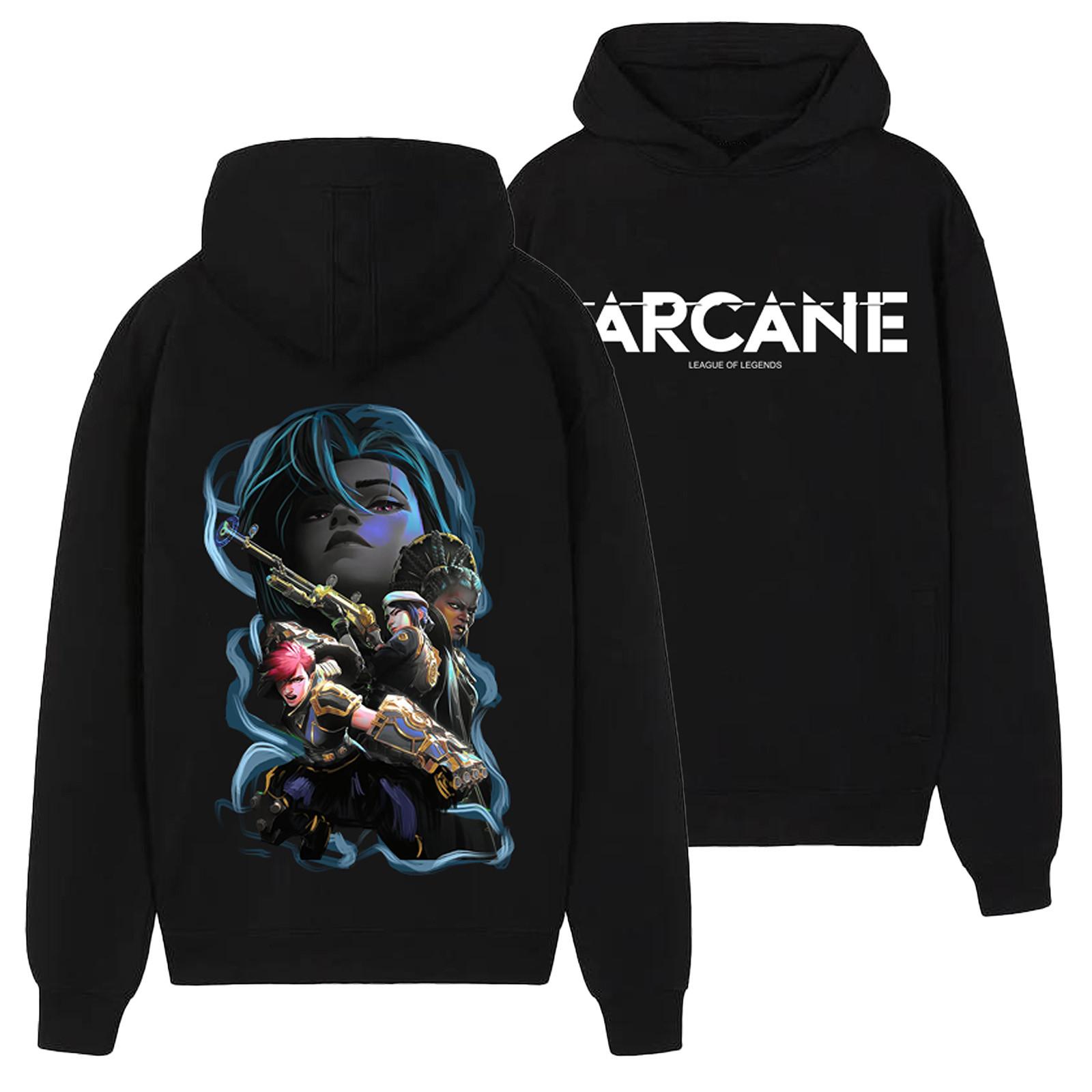 

Женская мода O-образный вырез с длинным рукавом и принтом, толстовка с капюшоном L чёрный