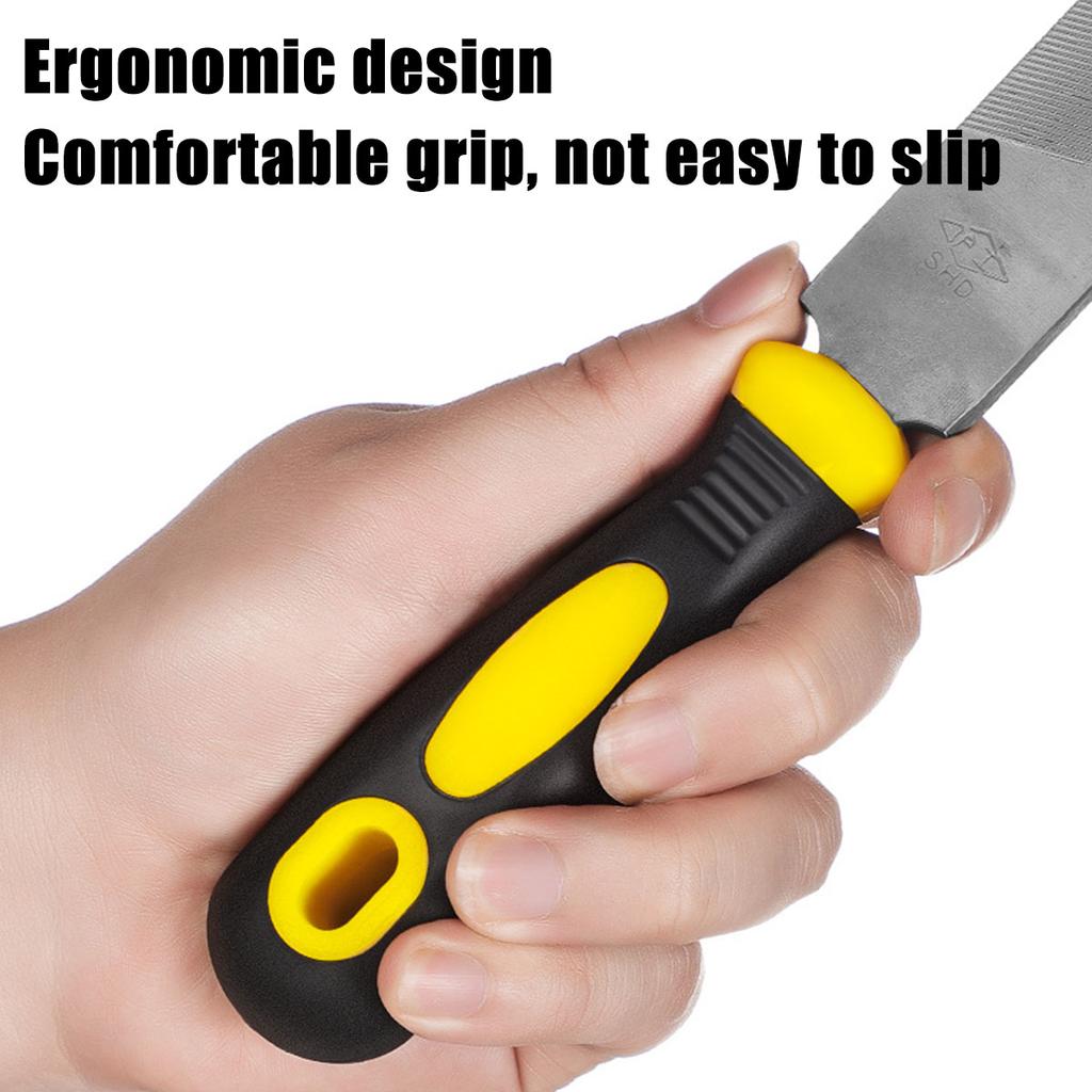 Needle File Set,Hand Metal Files, Hardened Alloy Strength Steel Set Includes Triangular, Round, and Half-Round File