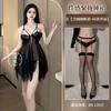 Large Size Erotic Underwear Mesh Perspective Sexy Erotic Fun Uniform Set Steel Ring Chest Hollow Fun