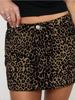 Leopard Print Denim Mini Skirt - European & American Style for Sexy, Trendy Women