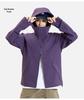 Single-Layer Softshell Hooded Jacket - Windproof, Waterproof, Lightweight, Wear-Resistant Outdoor Coat for Couples