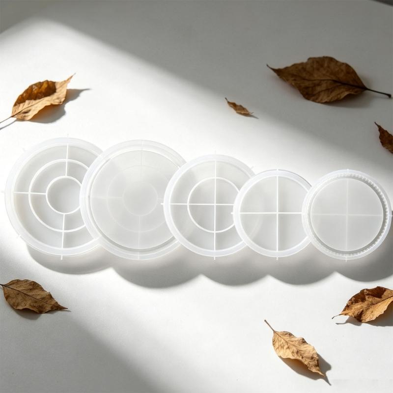 Round Craft Tray Form for Home Candle Tray Projects, Circular Casting Tool for DIY Tray Making, Gift Use and Daily Home Use