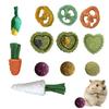 Kaninchen Kauspielzeug Meerschweinchen Kauspielzeug für Zähne Haustier Zahnen Set Kauen und Langeweile lindern Spielzeug Set Kaninchenkäfig Rattan Kaninchen
