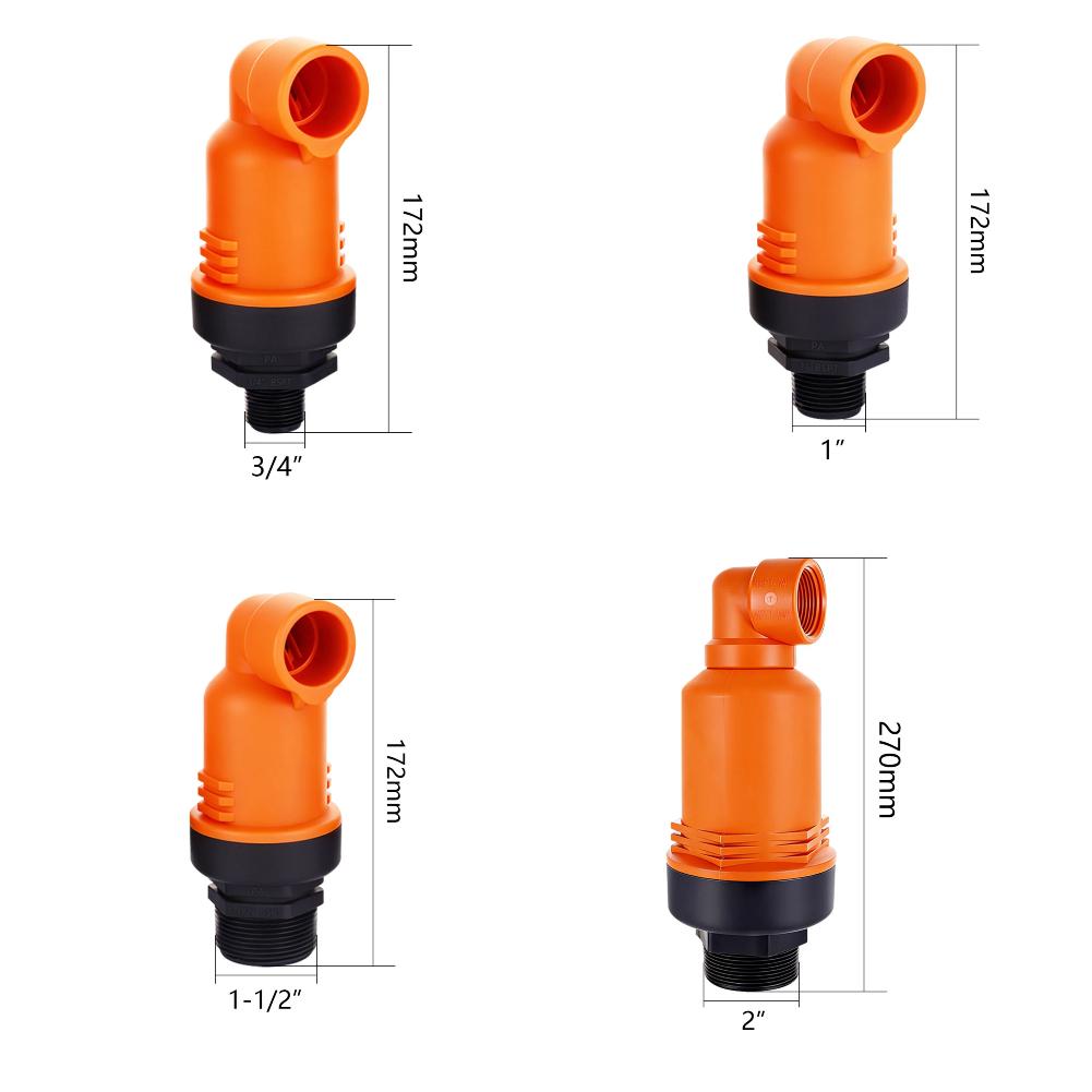 1Pc 3/4"-2"Thread Quick Intake And Exhaust Valve For Agricultural Irrigation Garden Industrial Water Circulation Pipe Fitting
