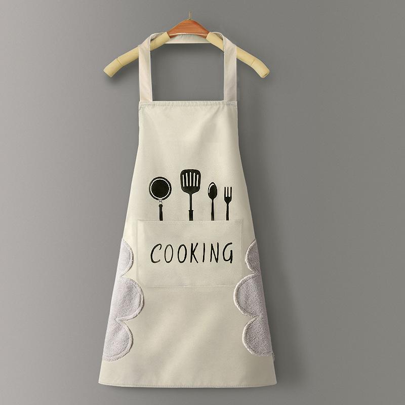 Vodotěsná roztomilá zástěra na vaření v japonském stylu – stíratelná a odolná vůči oleji pro ženy
