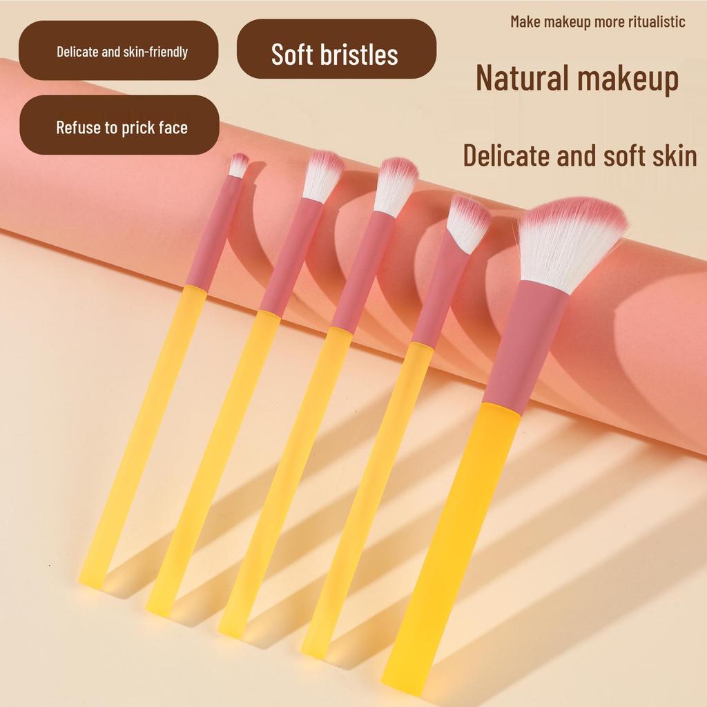 Eyeshadow, Powder, Foundation, Blush, Highlighter, Concealer Makeup Brush Set with Soft Bristles