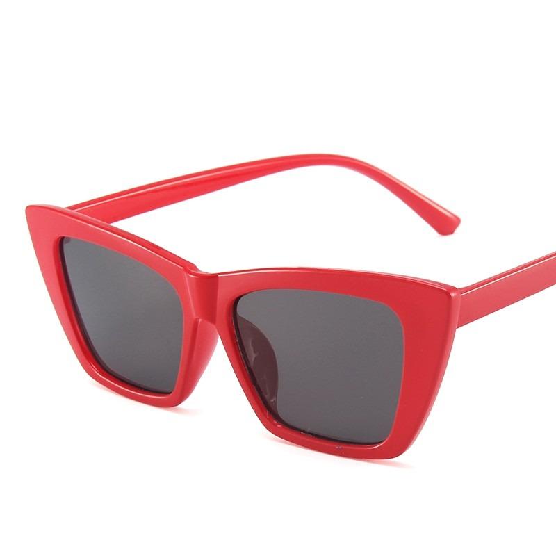 Óculos de Sol Olho de Gato Feminino Moda Retrô Quadrado Óculos de Sol de Vidro Óculos Femininos Óculos de Senhora
