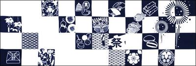 Anbo Dyeing Hand Towel Souvenir Anbo Navy Authentic Dyed Cotton Tokuoka Made In Japan 35cm X 100cm "Asakusa Blue" 100%