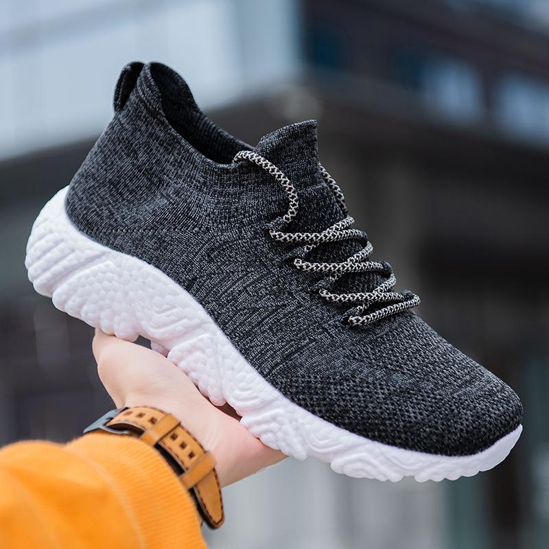 Zapatillas de running nuevas para hombre de caña baja con cordones, suela blanda, moda casual, zapatillas deportivas casuales para hombre, zapatos planos para caminar