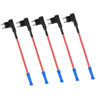 Estensori per Fusibili Automobilistici a Profilo Basso 5 Pezzi Modelli 15A e 20A Connettore Resistente alla Corrosione Facile Installazione per Fai-da-te