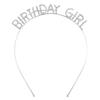 Metal Rhinestone Inlaid Headband Birthday Girl Hair Hoop Party Crown Supplies
