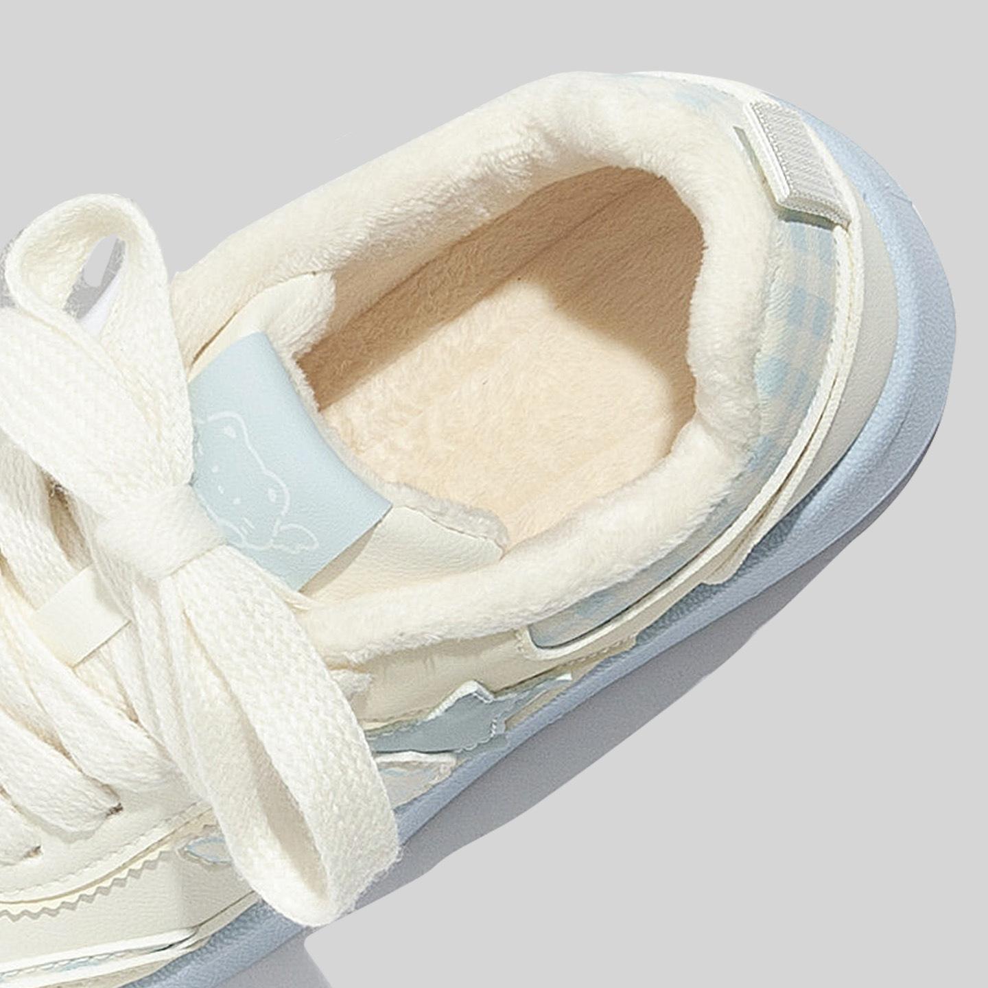 

Belle color matching casual velvet little white shoes winter platform warm board shoes 2322 40