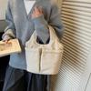 Multi-Color Fabric Handheld Tote Bag Lightweight Spacious Casual Daily Use Bag