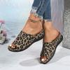 Plus-size Women's Shoes Fish-mouth Wedge Heels New Flip-flops for The Season