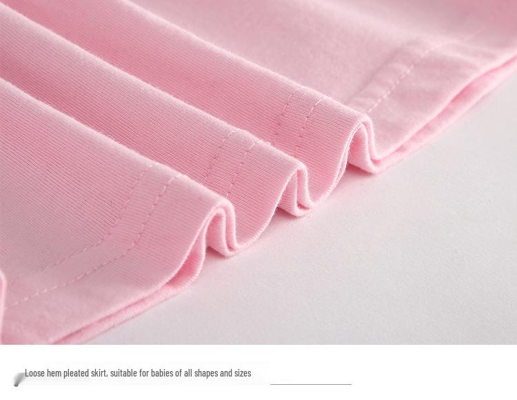 Kpop Witcher Girls Pleated Cartoon Dress - Stylish Short-Sleeve Summer Skirt for Children