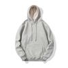 Unisex Solid Color Ribbed Cuff Hoodie Sweatshirt