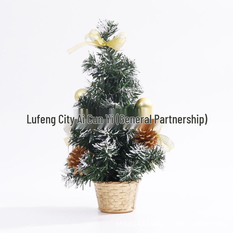 Festive Mini Artificial Christmas Tree Ornaments - 20CM Tabletop Family Gifts