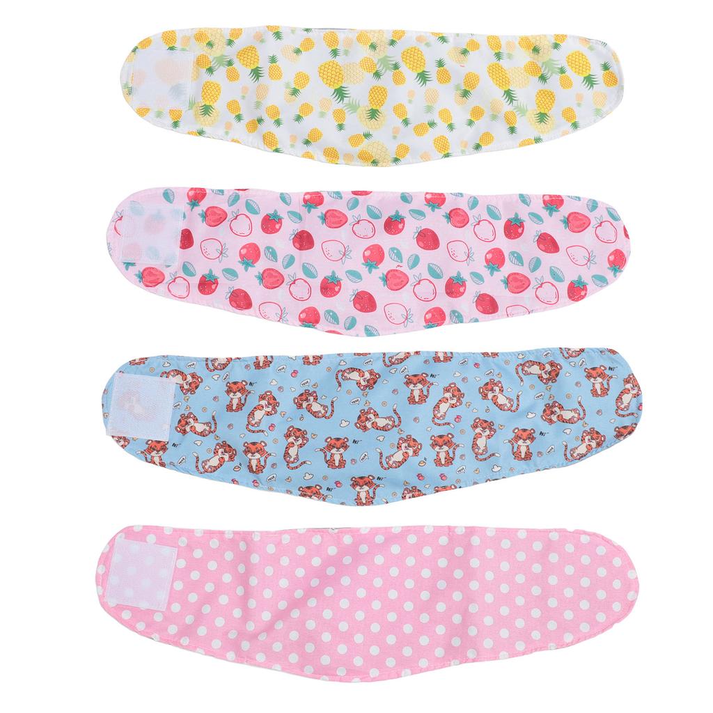 4pcs Washable Dog Diapers Male Reusable Soft Belly Bands for Dogs Puppy Nappies Wrap for Post Surgery Wound Care Daily