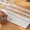 MultiSlot Toothbrush Holder for Bathroom, Countertop Organizers with Easy Drain Tray for Household Hairbrush Gadgets