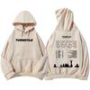 TURNSTILE NEVER ENOUGH Felpa con Cappuccio Tour Band Rock Stampa Double-Sided Felpa con Cappuccio Uomo Donna Manica Lunga Pullover Casual Streetwear Top