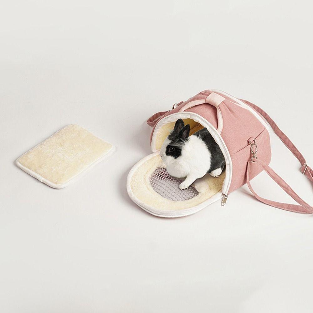 Convenient Velvet+Mesh Small Pet Carrier Bag Breathable Comfortable Pet Messenger Bag Portable Hamster Handbag Guinea Pig