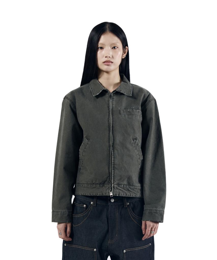 Aakam Walt Damaged Cotton Jacket (Khaki)