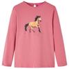 Children's Long-Sleeved T-shirt, Old Pink, 116