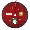 Excellent Christmas Tree Skirt Fine Workmanship Hemp Weave Santa Xmas Bottom CDN