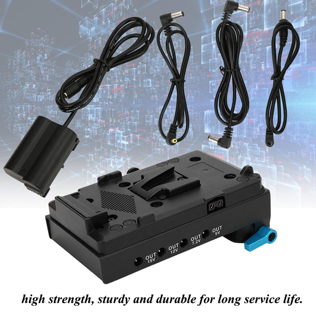 Vollständige Entschlüsselung EL15 Virtuelle V-Mount-Akkupiatten-Adapter mit 15mm Doppelstangenklemme für Nikon Z7