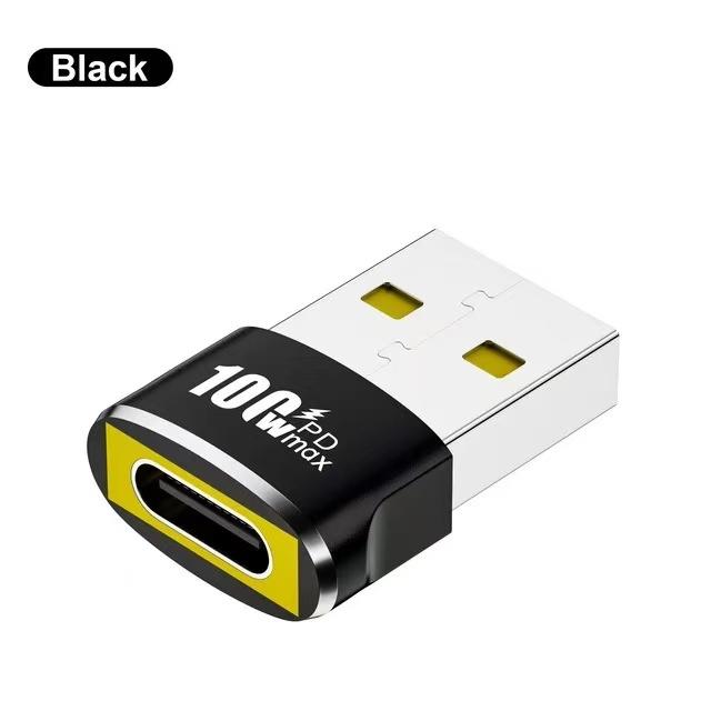 1/2/5Pcs USB To Type C OTG Adapter USB USB-C Female To USB Male PD100W Fast Charging OTG Connector For PC Macbook Samsung