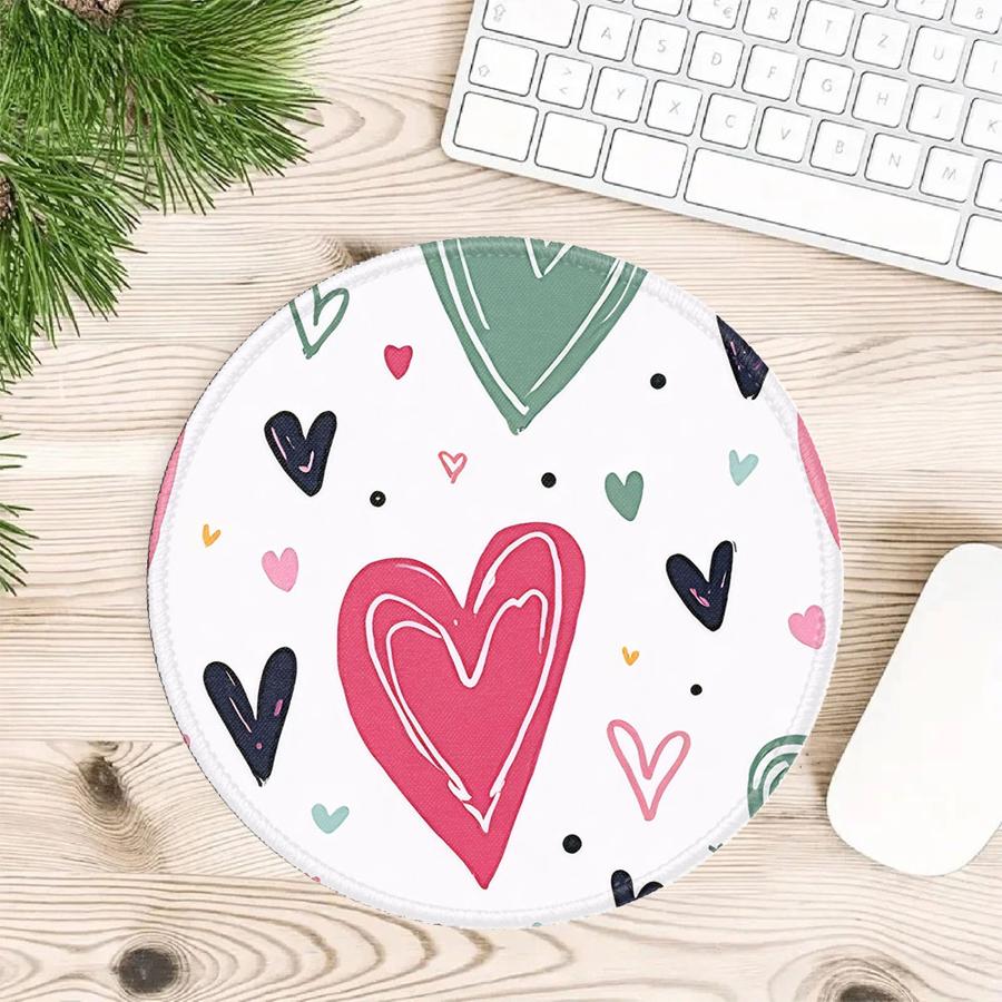 Anti slip 1pc Mouse Pad Keyboard Mouse Pad office Pad Desk accessories Game Console Pad Computer Laptop Pad Love Heart Leopard