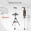 Multifunctional Cane Stool Crutch Chair Foldable Elderly Walking Stick Stool Portable Trekking hiking Walking Stool