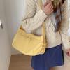 Autumn 2025 new simple and fashionable foreign large-capacity crossbody bag trendy cloth bag women's solid color niche shoulder bag
