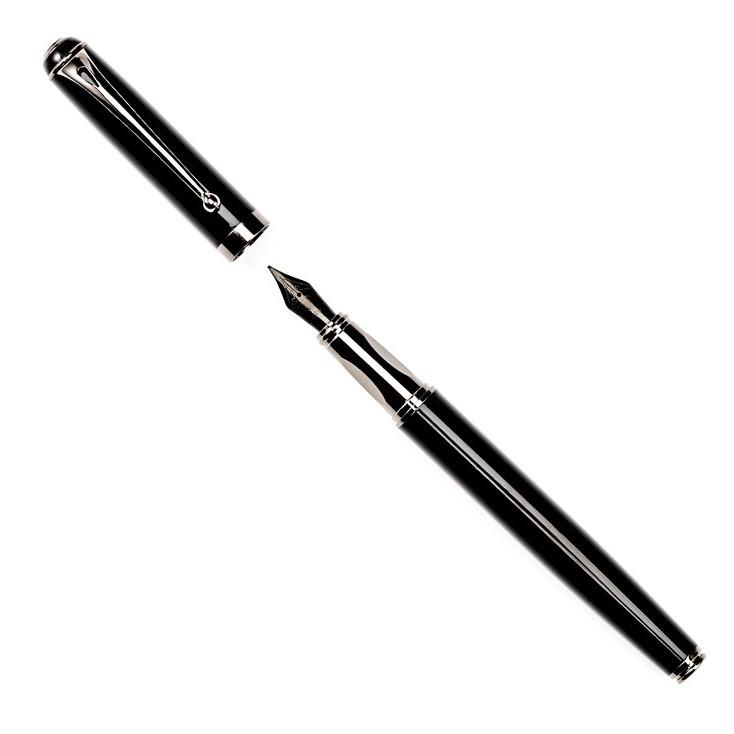 Luxury Metal Fountain Pens with Laser-Engraved Logo and Signature, Available in Stock F Nib/0.5mm