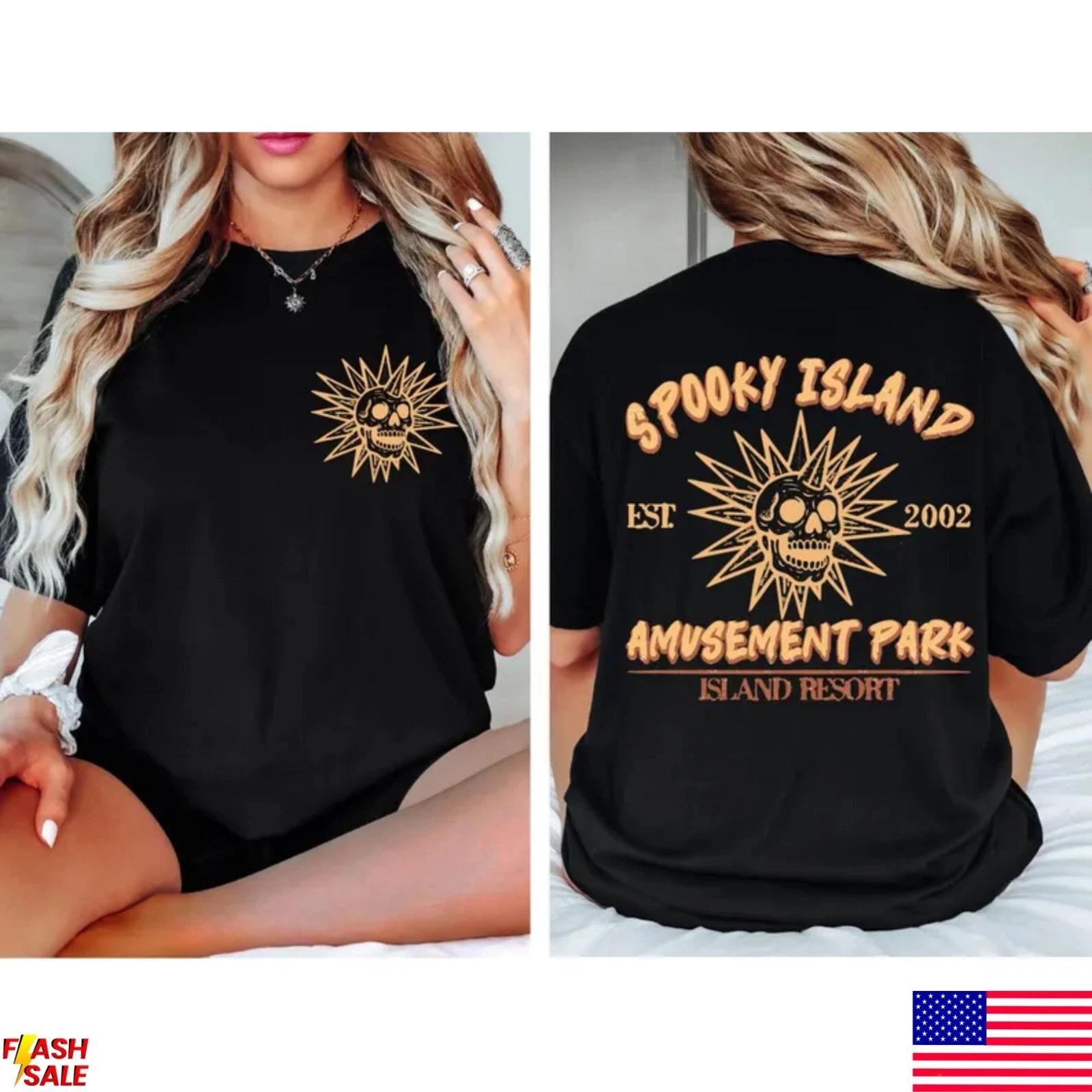 Spooky Island Shirt, Retro Summer Disco Skull Shirt M