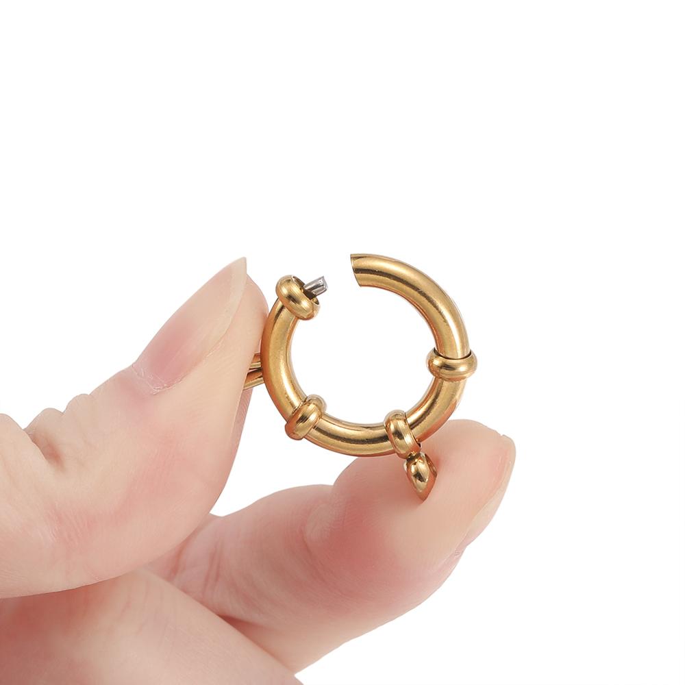 2pcs Stainless Steel Spring Clasps 10-18mm Round Sailor Clasp Bracelet Connector DIY Clavicle Necklace Supplies Jewelry Findings