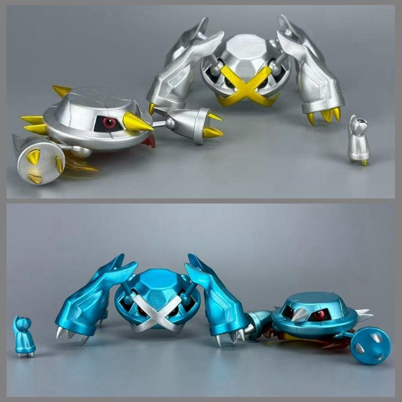 Pokemon, Giant Gold Monster Evolution Combination Golden Cross, Metal Monster, Iron Dumbbell, Model Box Figure